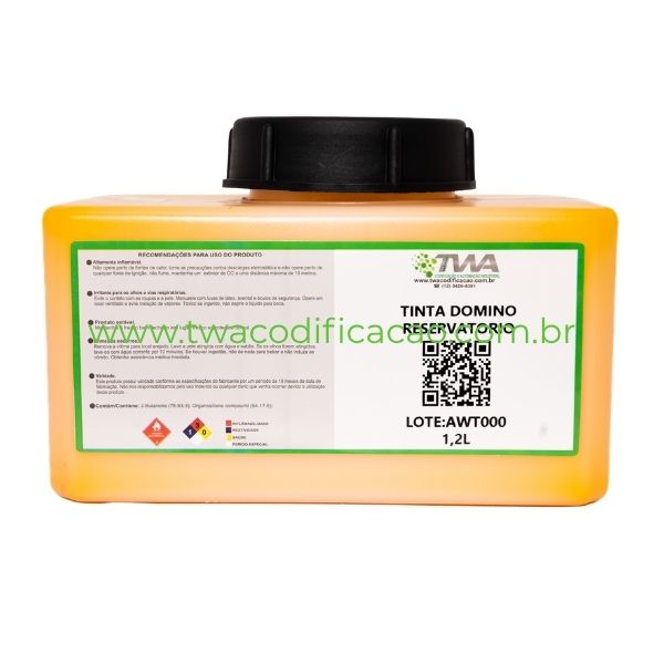 Tinta Amarela Compatível com IR-261BK para Datadora Domino